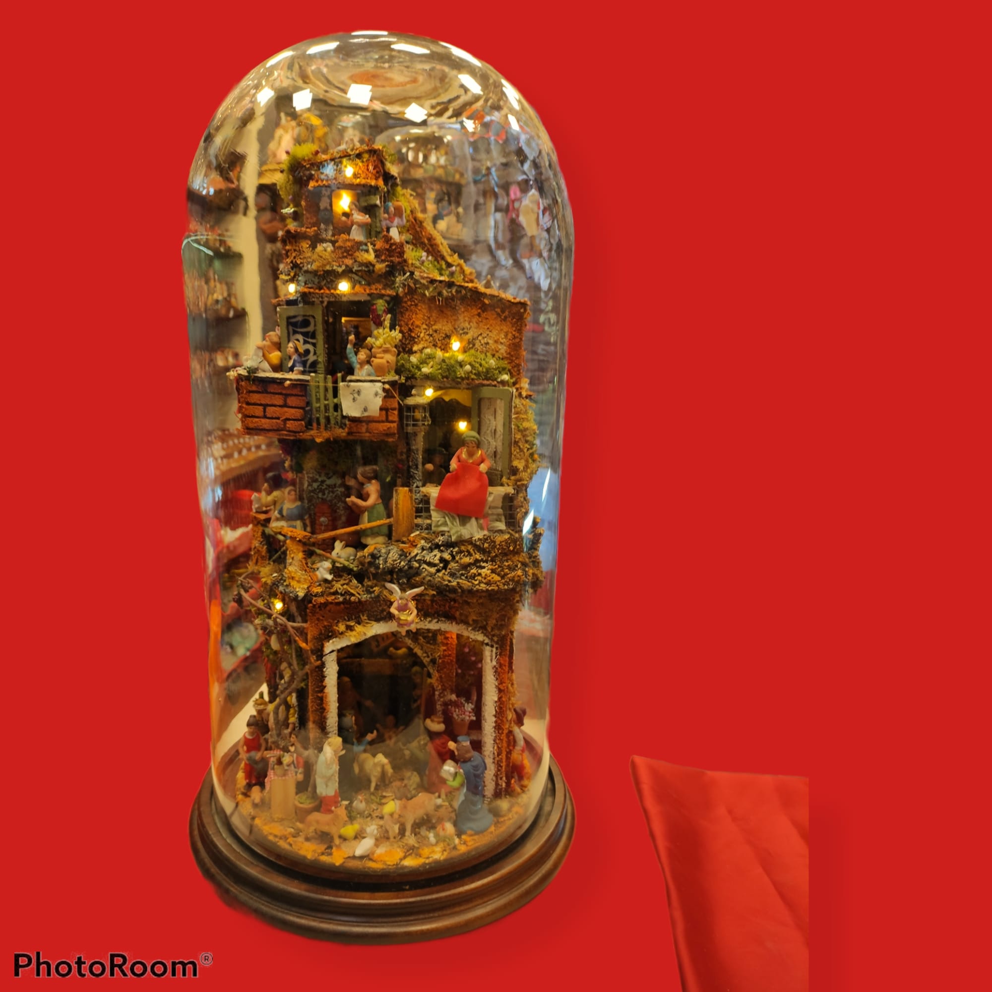 Presepe in campana di vetro 30×60 – Gambardella